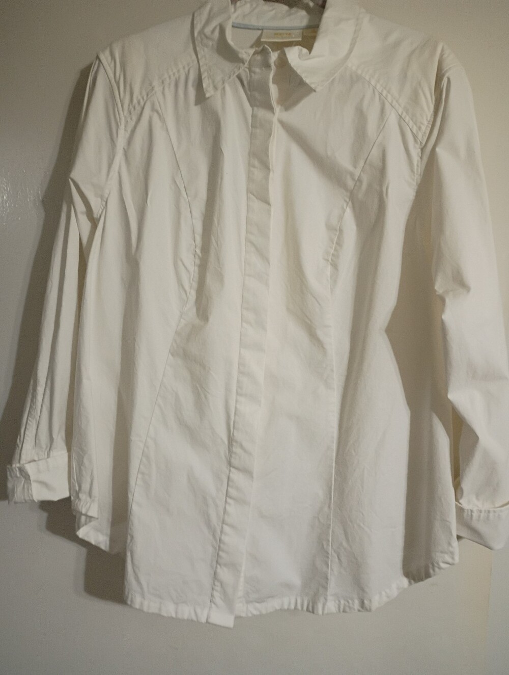 Anthropology Maeve White Button-Up Shirt Plus Size 1X